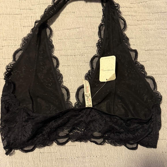 Free People Last Dance Lace Bralette in Black Size Large - Picture 3 of 4